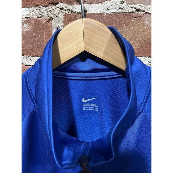 Y2K Nike Mens Blue Long Sleeve Mock Neck Sweater Size 2XL - Picture 3 of 3